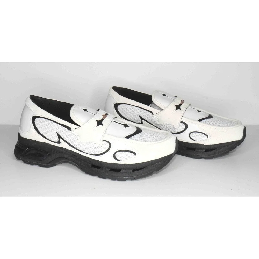 Bravest Studios White Runner Loafers Slip On-Shoes Y2K Goth  display picture 3